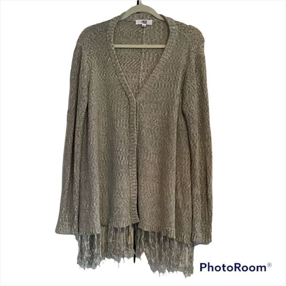 Jack by BB Dakota Fringe Hem Cardigan Sweater - Picture 1 of 4